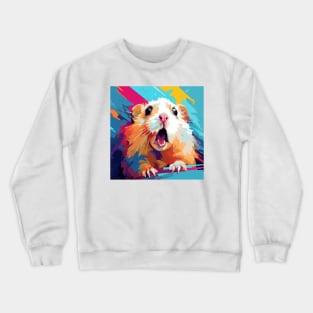 Scared Hamster Meme, wpap, funny tshirt Crewneck Sweatshirt